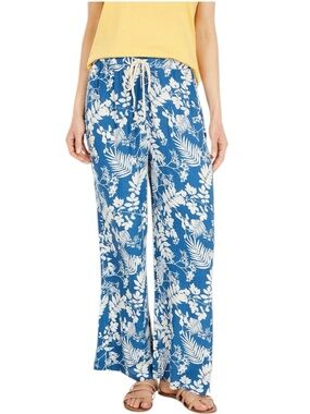 Hurley Floral Drawstring Wide Leg Pants
